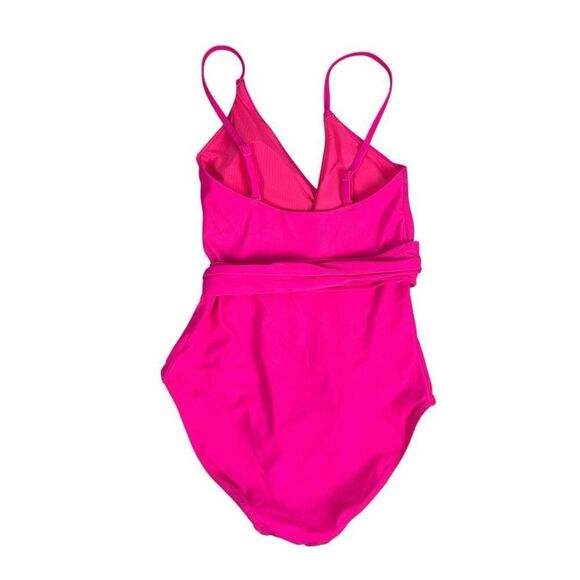 Aerie Small Long Pink Wrap Top One Piece Swimsuit Full Coverage - Picture 4 of 11